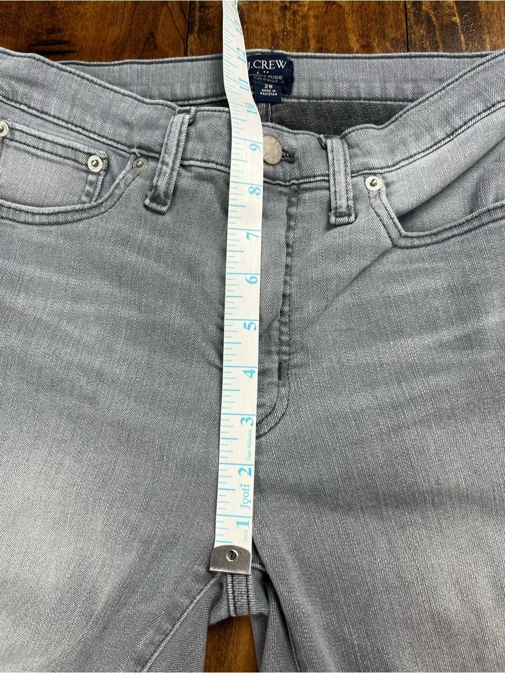 J.Crew High-Rise Skinny Jeans Gray Denim Stretch Women’s Size 28.